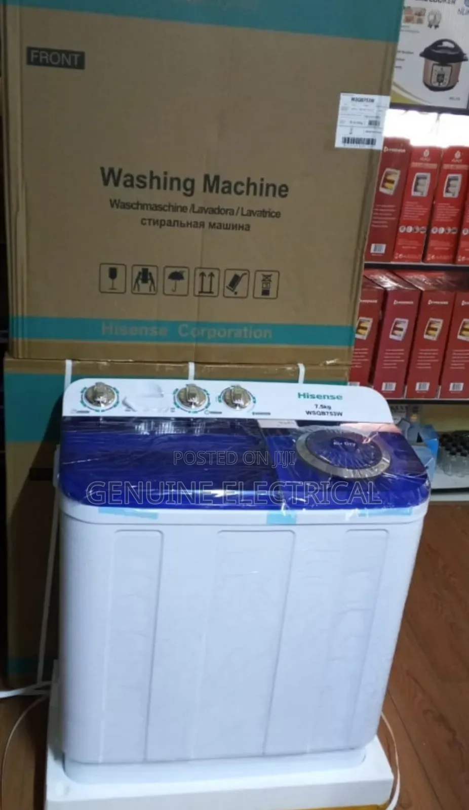 Hisense 7.5kgs Twin Tub Top Loading Washing Machine (White) H7.5