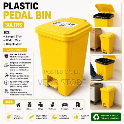 NEL Pedal Bin – 30 Litres (Plain)