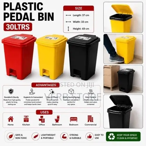 NEL Pedal Bin – 30 Litres (Plain)