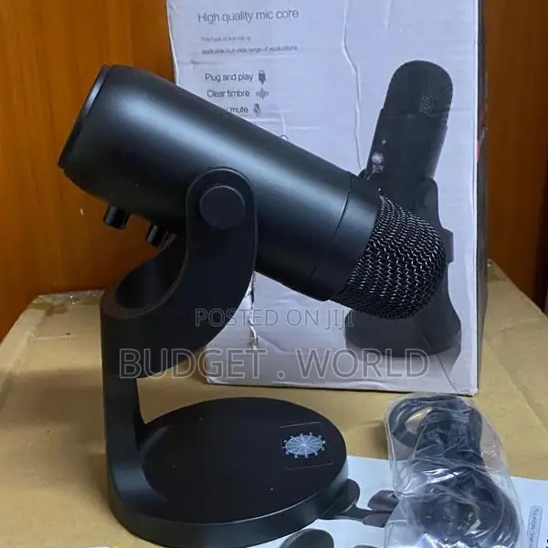 High-Quality Desktop Podcast Mic With Background Noise Reduction