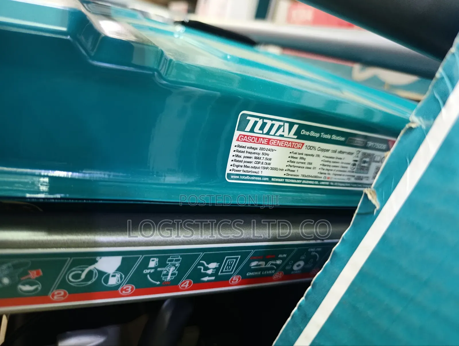 Total Generator Petrol 7.5Kw Electric Start/Recoil