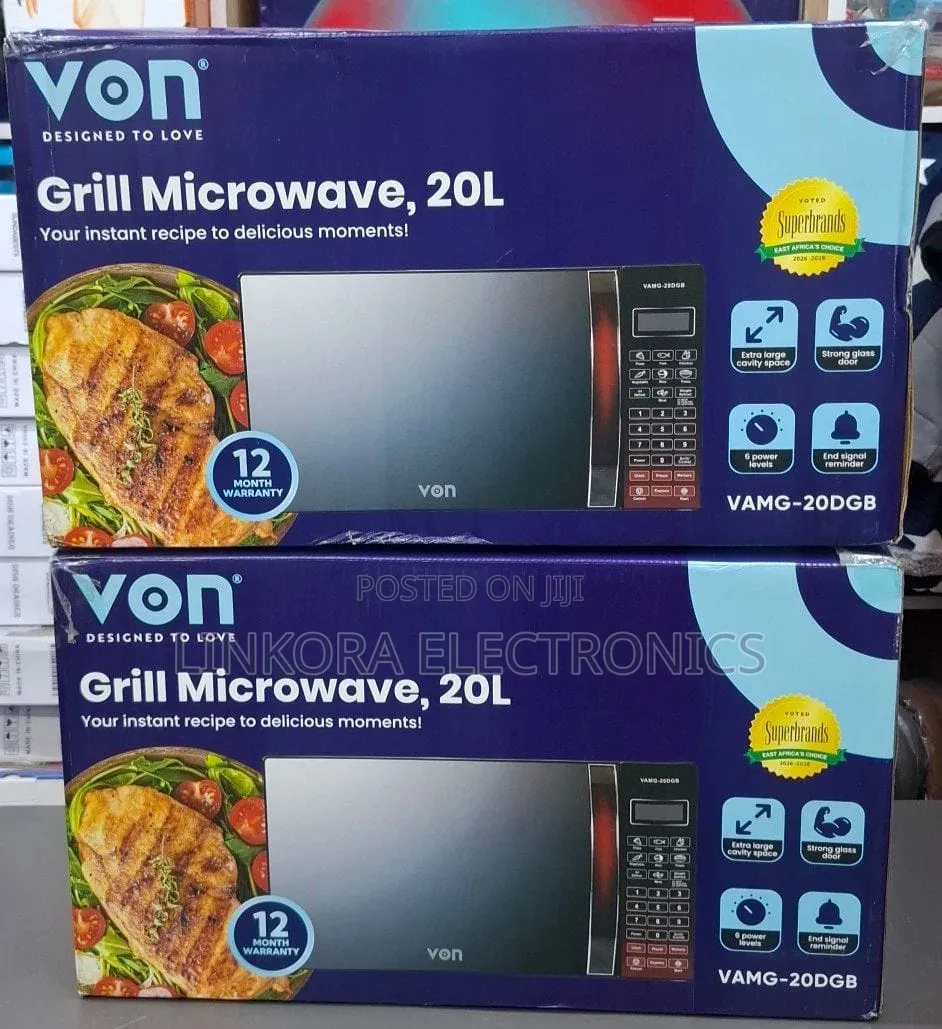 VON 20L Digital Grill Microwave - VAMG-20DGB