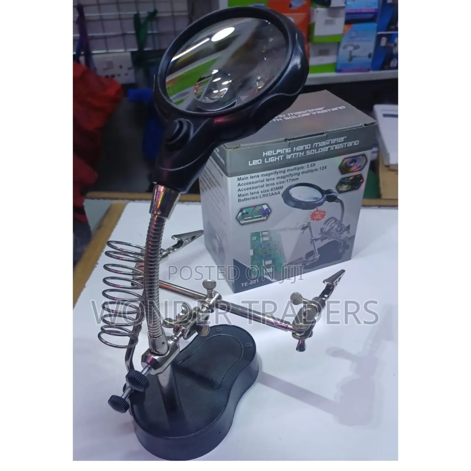 Magnifying With Solder Gun Hand Helper Plus Light