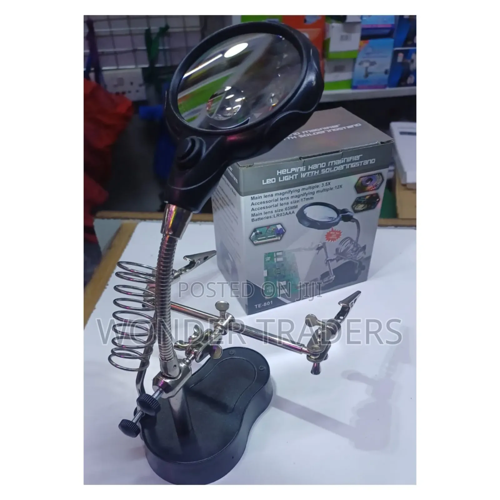 Magnifying With Solder Gun Hand Helper Plus Light