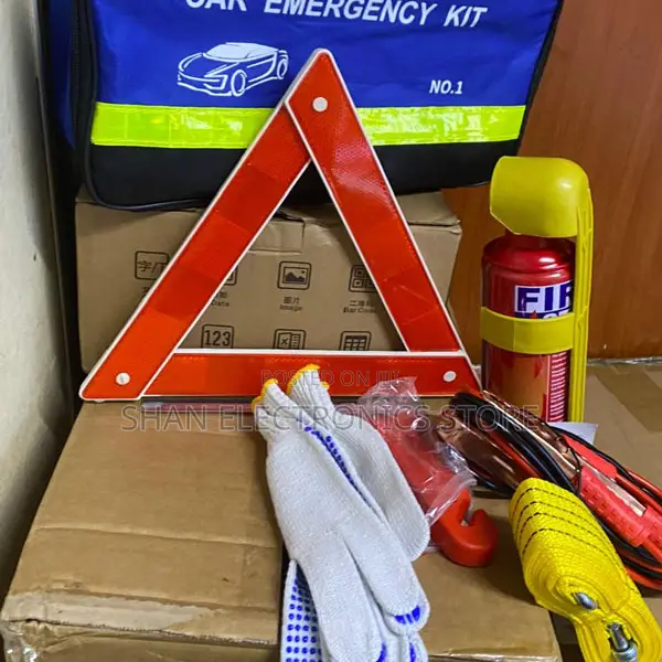 Foldable Emergency Safety Kit5-in-1Warning Triangles Fire Extinguisher