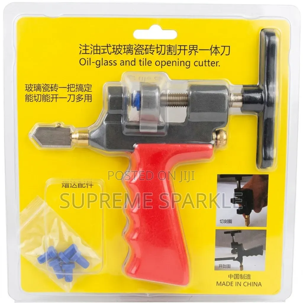 Tile and Glass Cutter Tool Manual Handheld Oil Feed 2-in-1