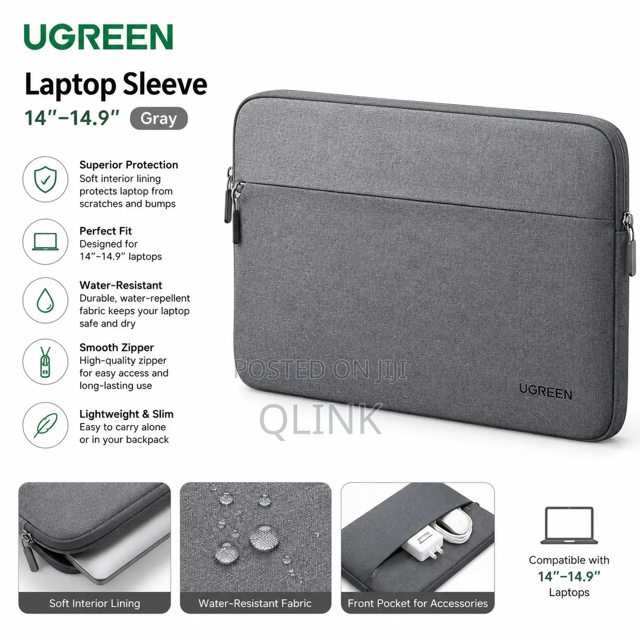 Ugreen Laptop Sleeve 14''-14.9'' Gray