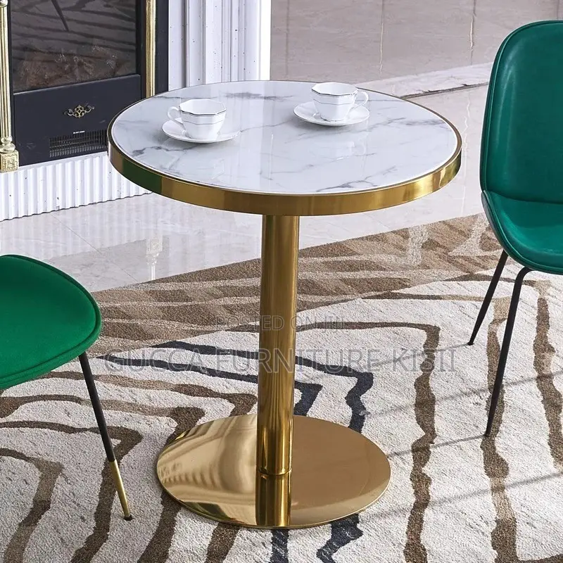 Dining Table; Modern Round Marble Dining Table