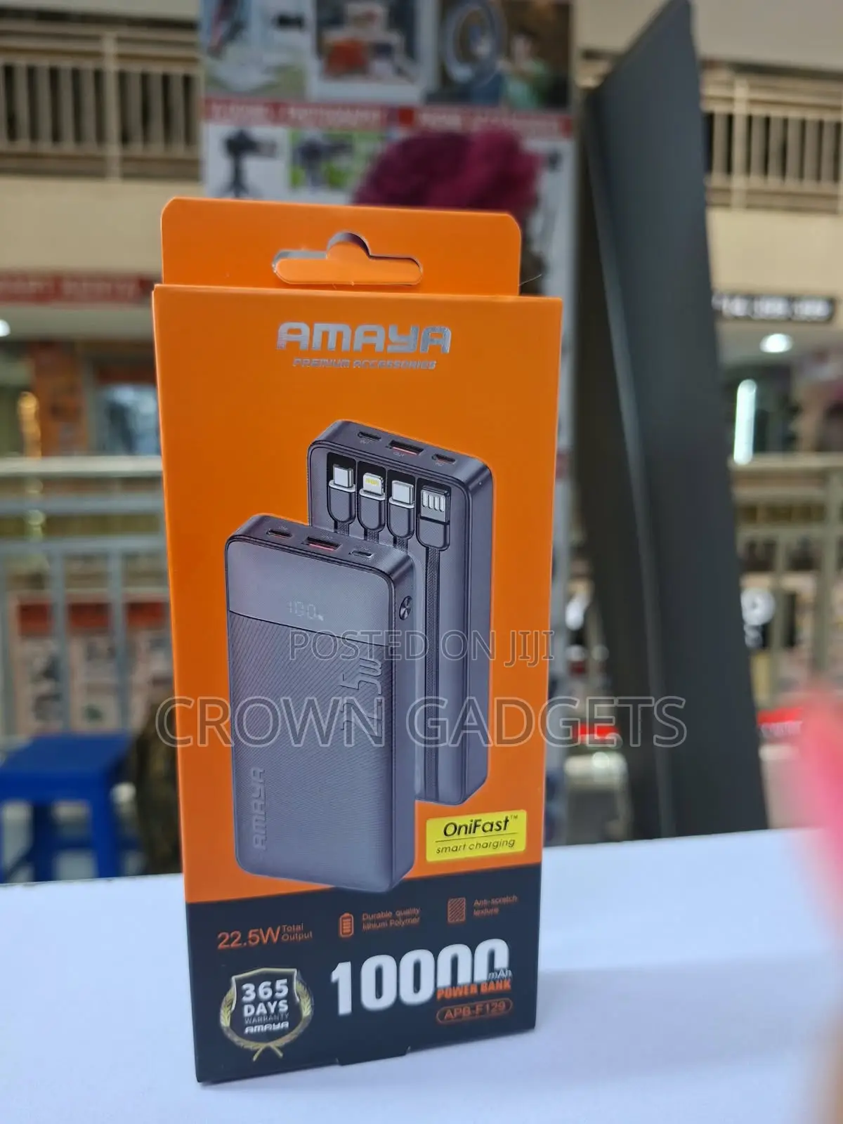 Amaya 10000mAh Power Bank With Built-in Type-C Lightning