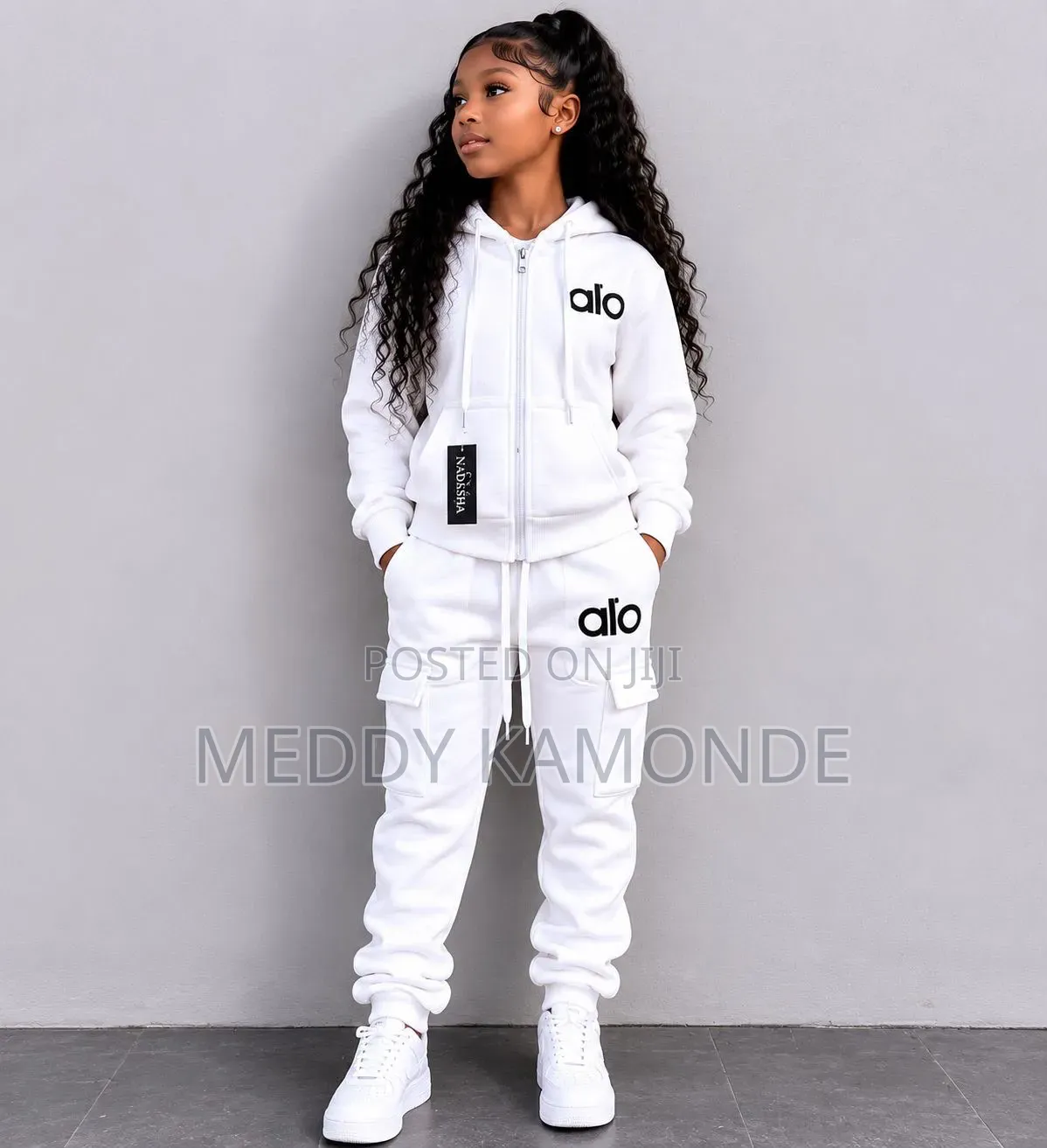 Elegant Kids White Alo Tracksuit