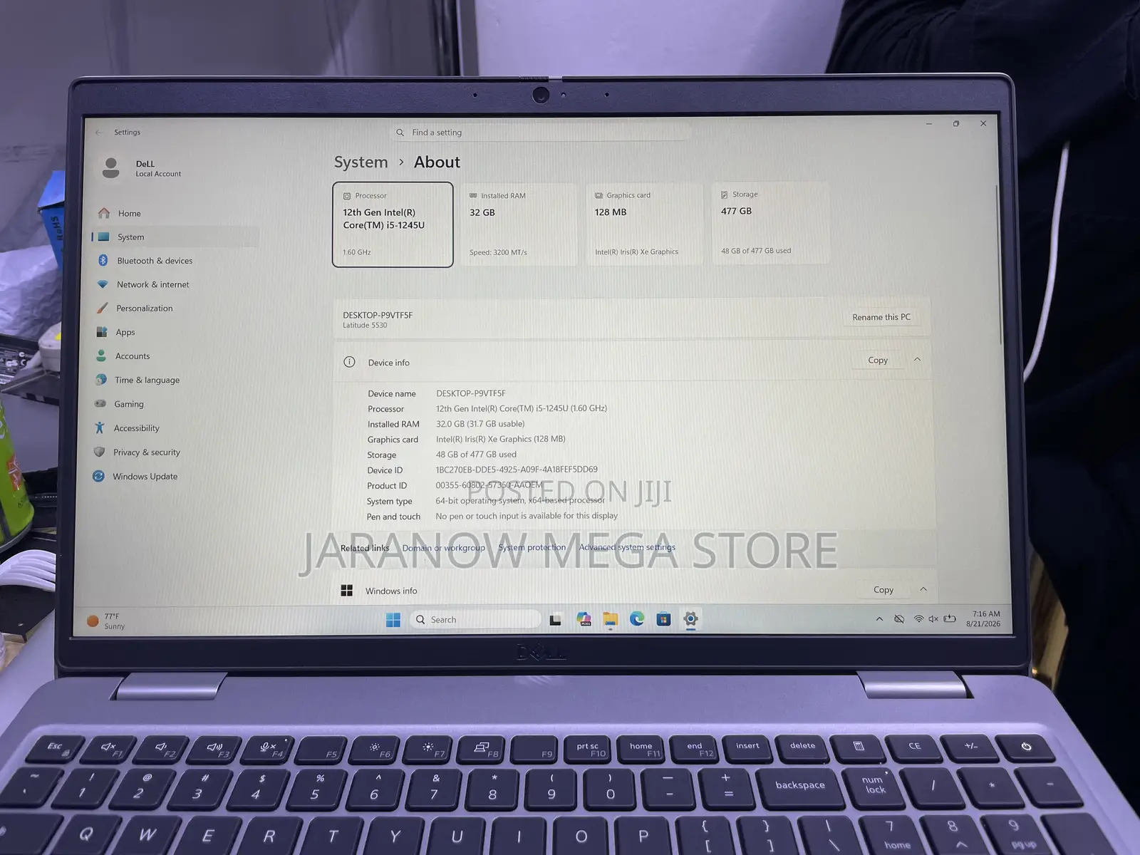 Laptop Dell Latitude 5530 32GB Intel Core i5 SSD 256GB