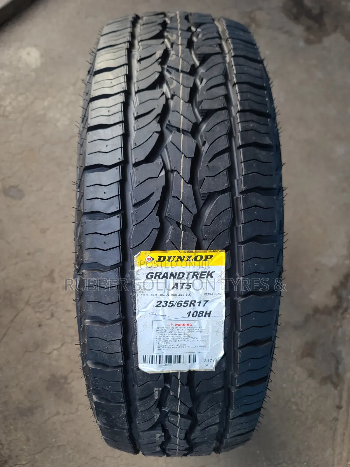235 /65 R17 Dunlop Tyres 108h Grandtrek a/T5 All-Terrain