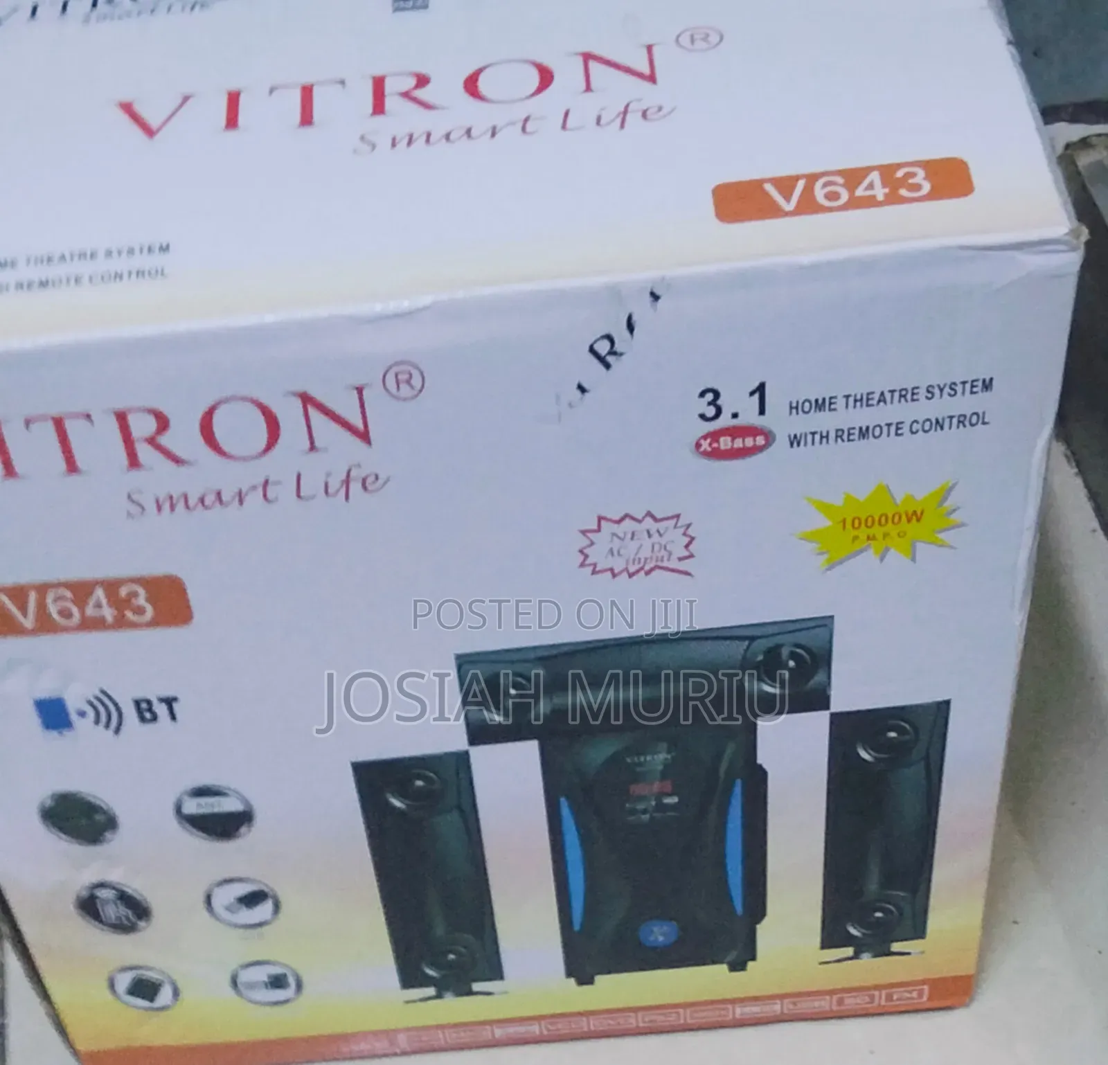 Vitron V643 Powerful 3.1 Channel Sound System – Bluetooth, USB FM