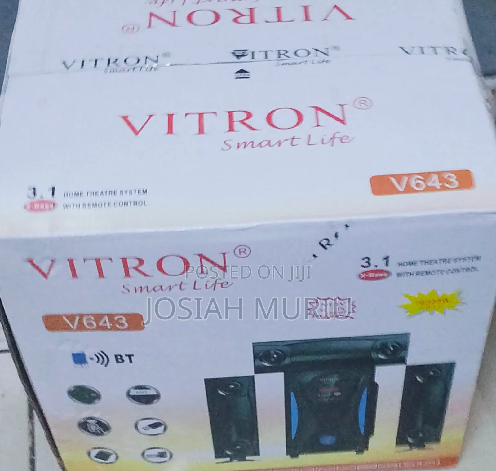 Vitron V643 Powerful 3.1 Channel Sound System – Bluetooth, USB FM