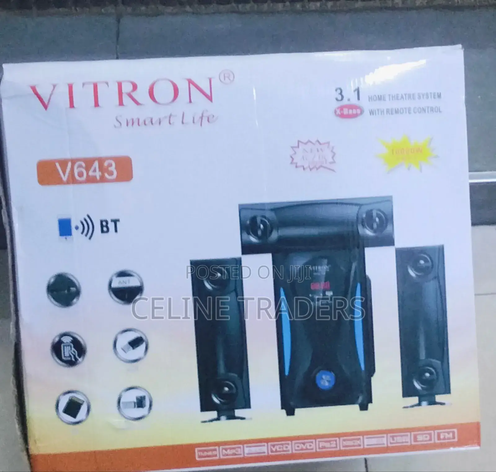 Vitron V643 3.1CH Subwoofer Speaker System – USB, SD Bluetooth