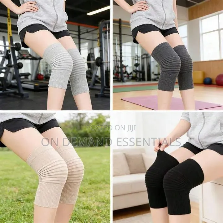 Seamless Knitted Thermal Knee Warmers for Joint Knee Support