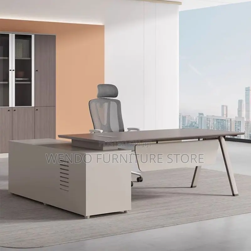 Office Desk; 180 CM L-Shaped Executive Office Desk