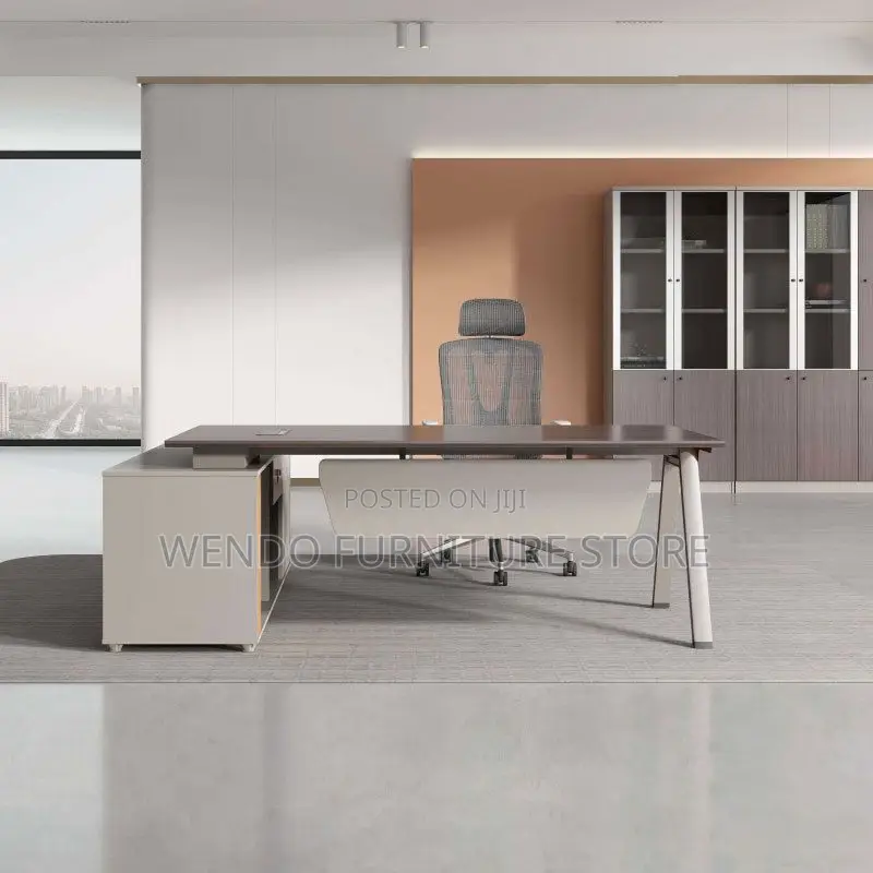 Office Desk; 180 CM L-Shaped Executive Office Desk