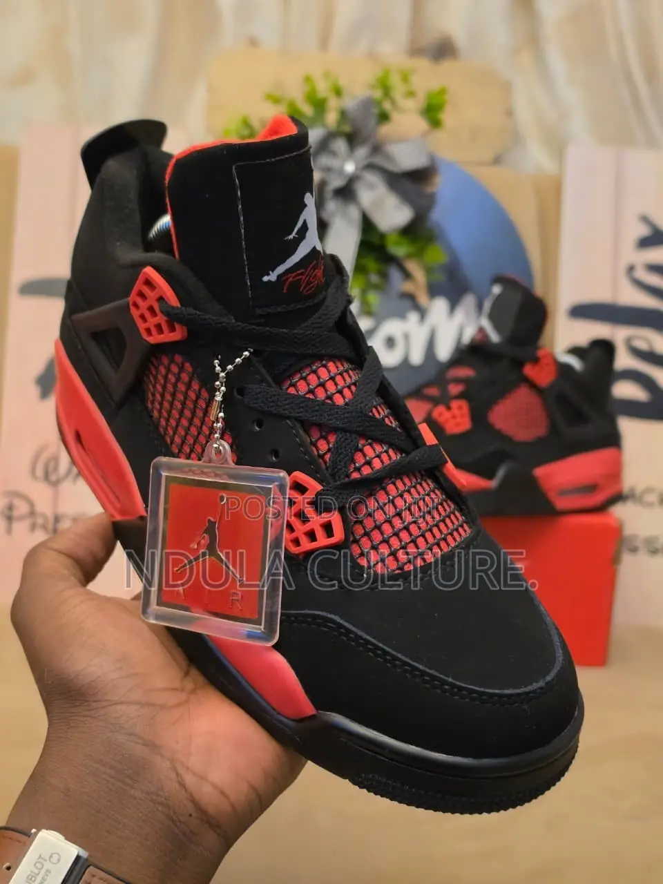 Jordan 4 Red Thunder.