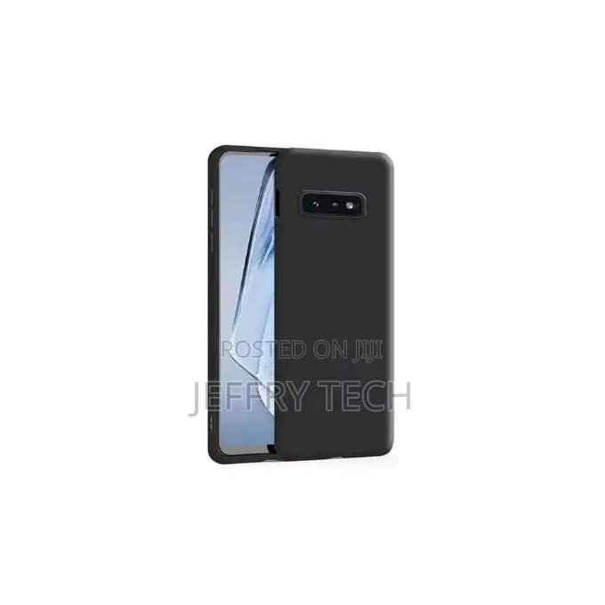 Soft Silicone Back Cover for Samsung Galaxy S10e - Black, Anti-Fingerp