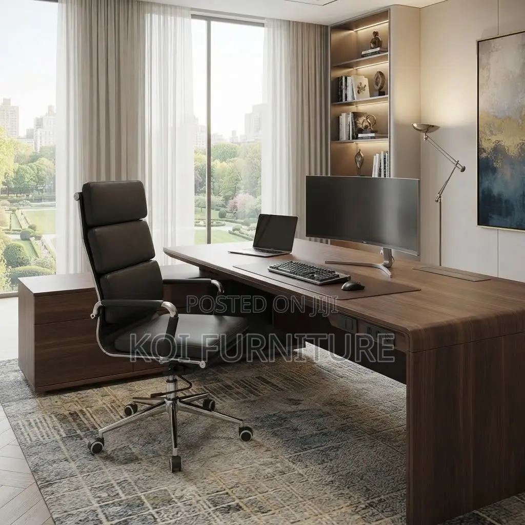 Office Chairs; Professional Comfort Leather High Back Office Chair