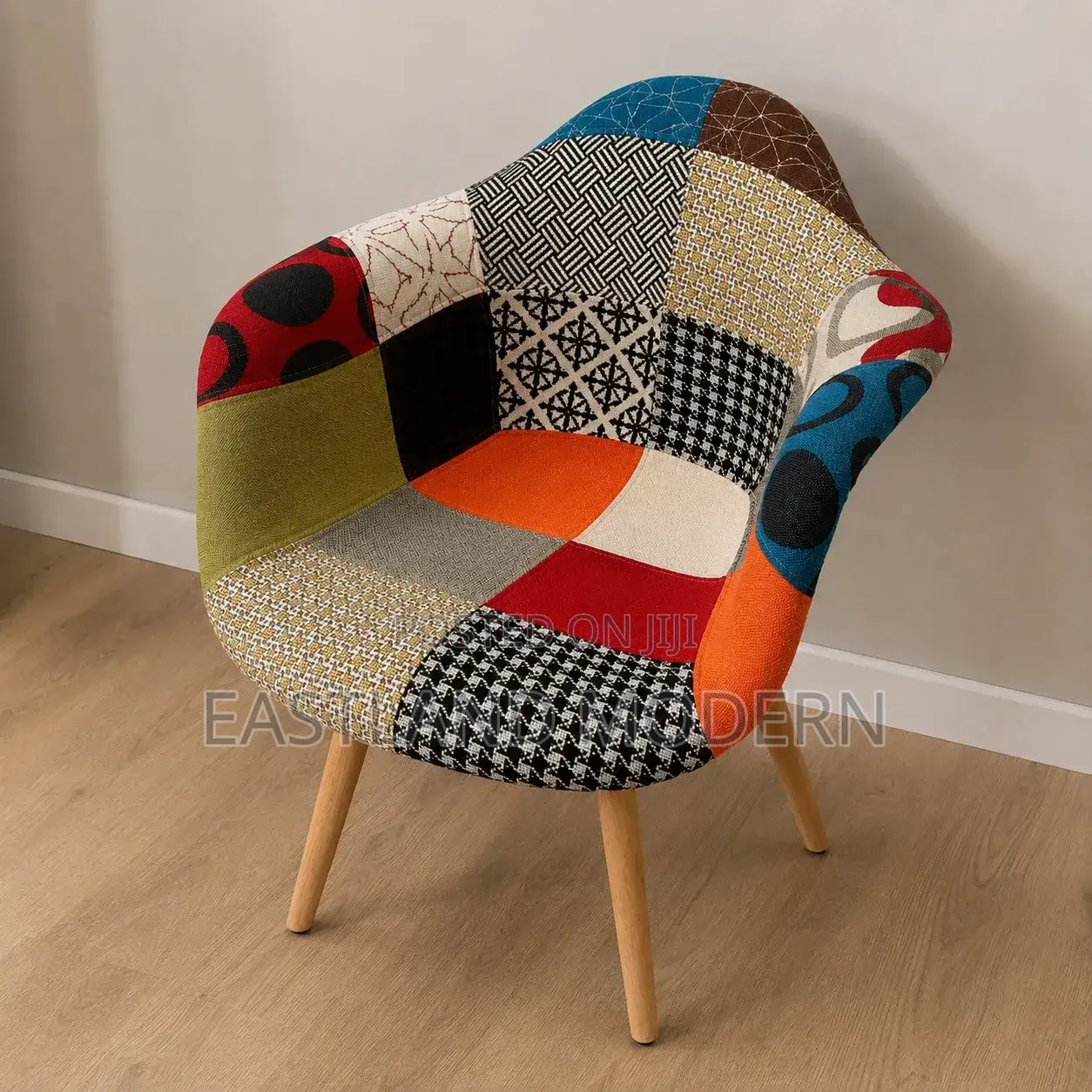 Modern Patchwork Accent Chair