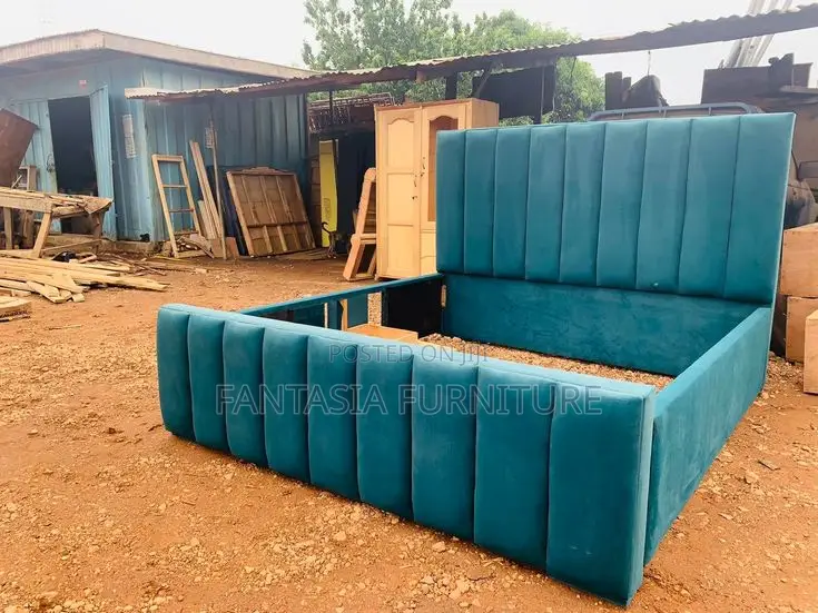 5x6 Quality Teal Panel Chester Bed: Pay on Delivery