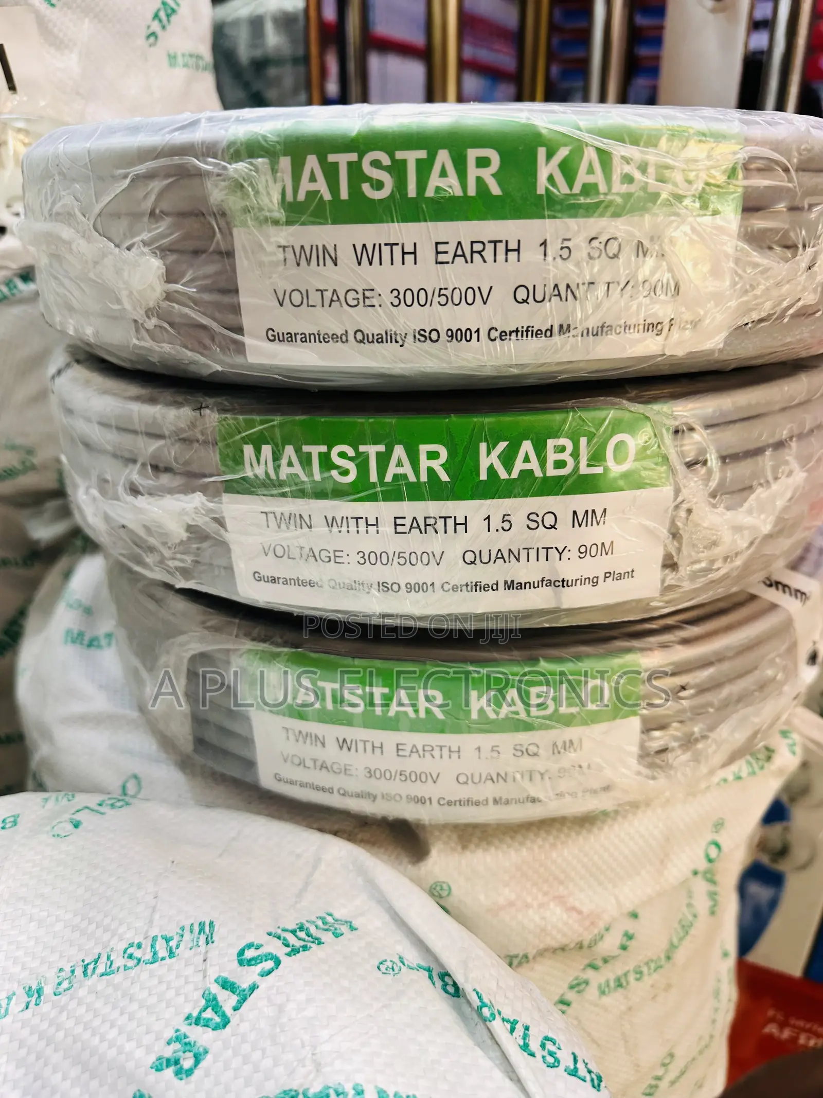 Matstar 1.5mm Twin With Earth 90m – Genuine Copper Cable