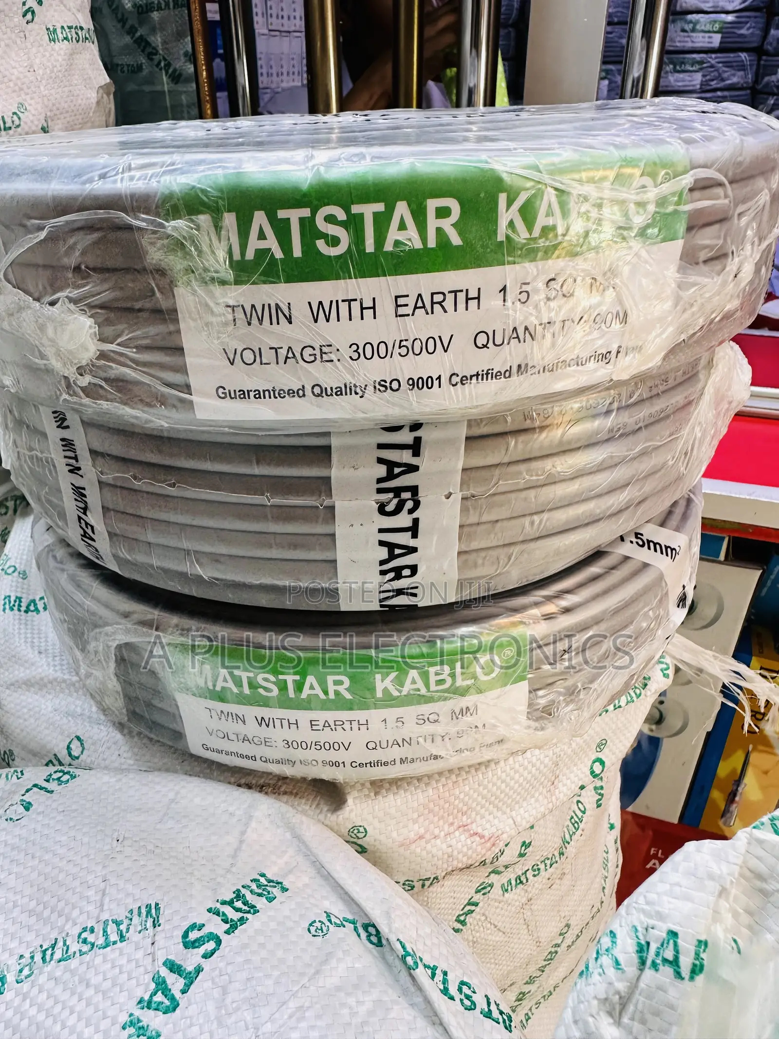 Matstar 1.5mm Twin With Earth 90m – Genuine Copper Cable