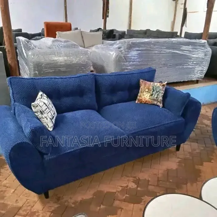 Blue 3-Seater Sofa + Free Delivery