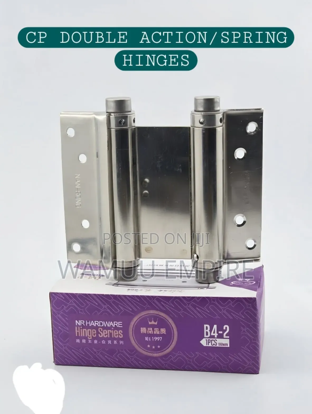 Chrome-Plated (CP) Double-Action Spring Hinge,