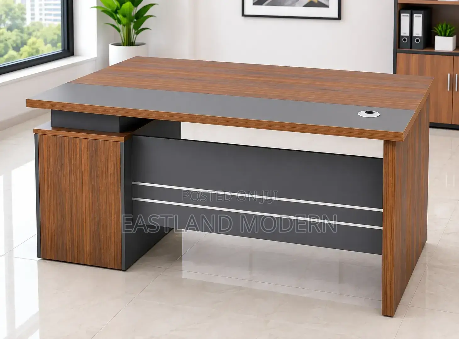 Large Wooden Manager Desk With Storage
