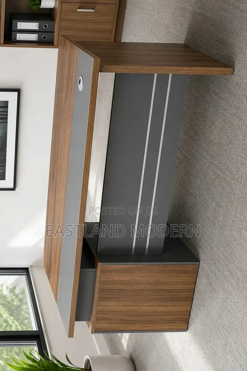 Large Wooden Manager Desk With Storage