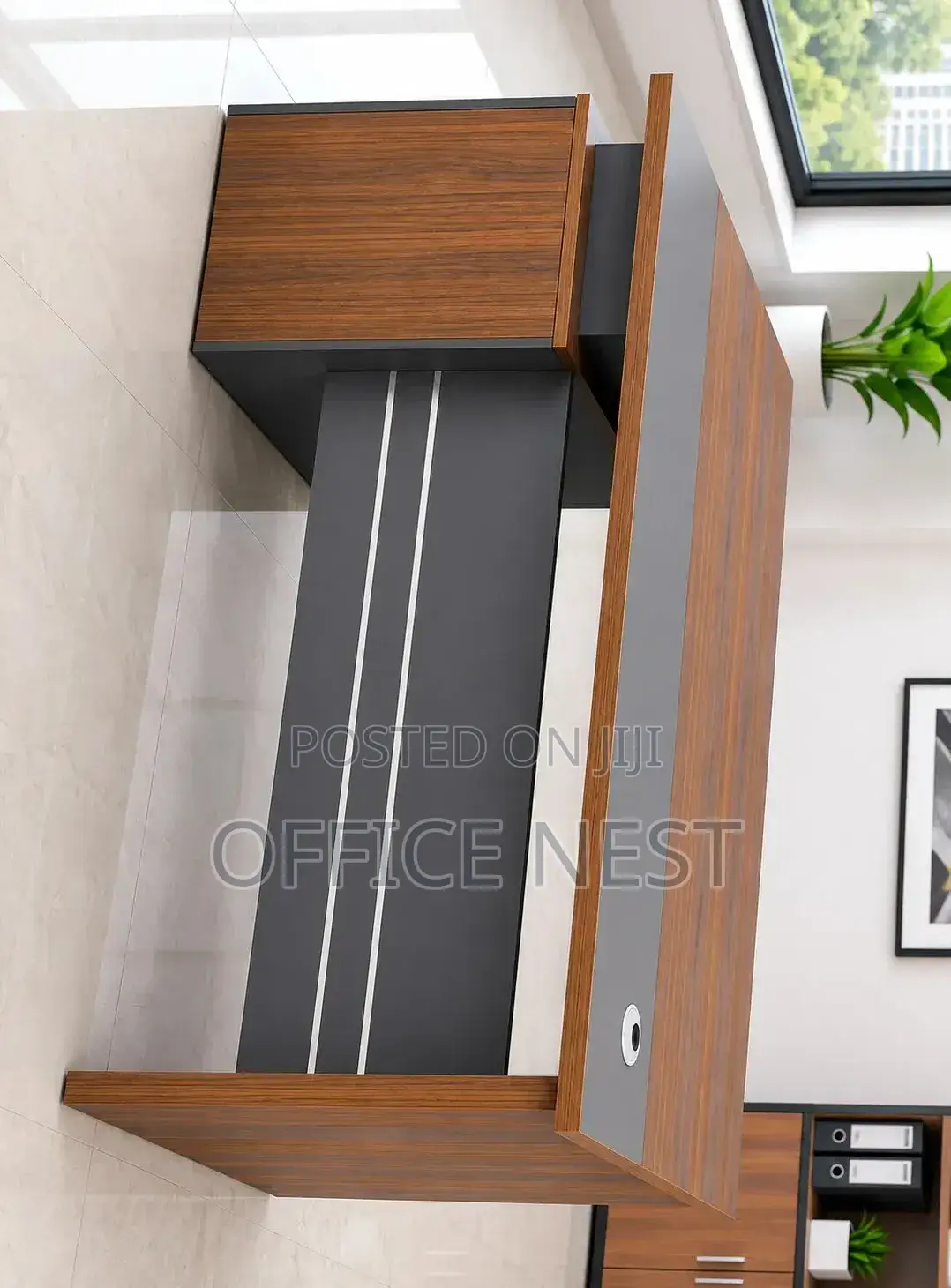 Large Wooden Manager Desk With Storage