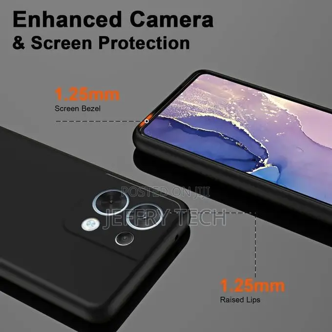 Soft Silicone Back Cover for Xiaomi Redmi Note 13 Pro 5G - Black, Anti