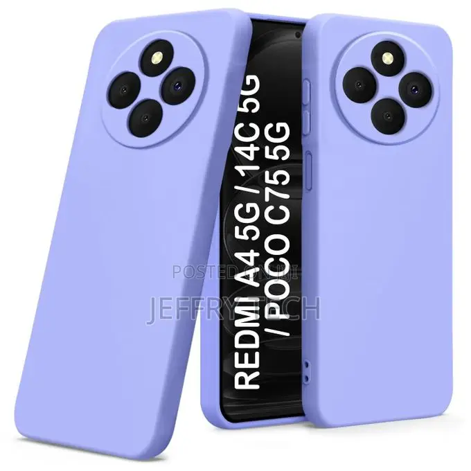 Soft Silicone Slim Fit Shockproof Case for Xiaomi Redmi 14C - Purple