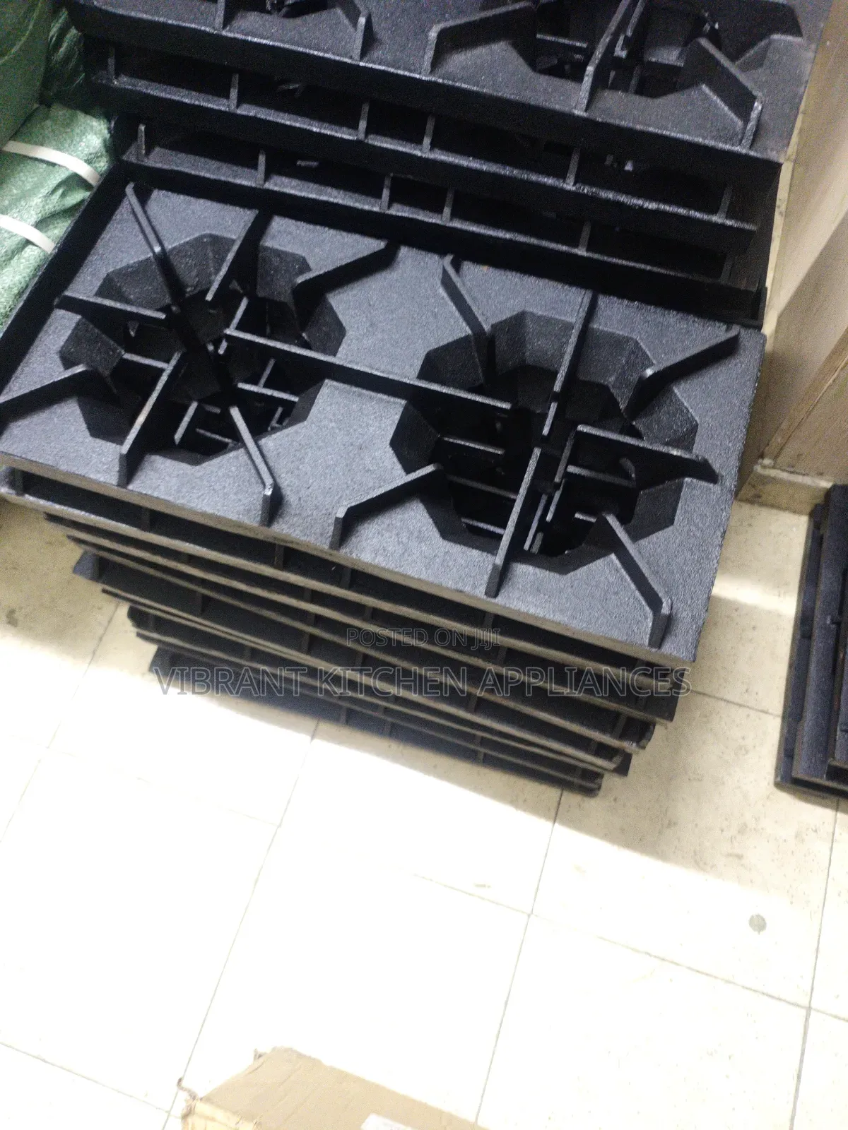 Double Cast Iron Pan Support Grill