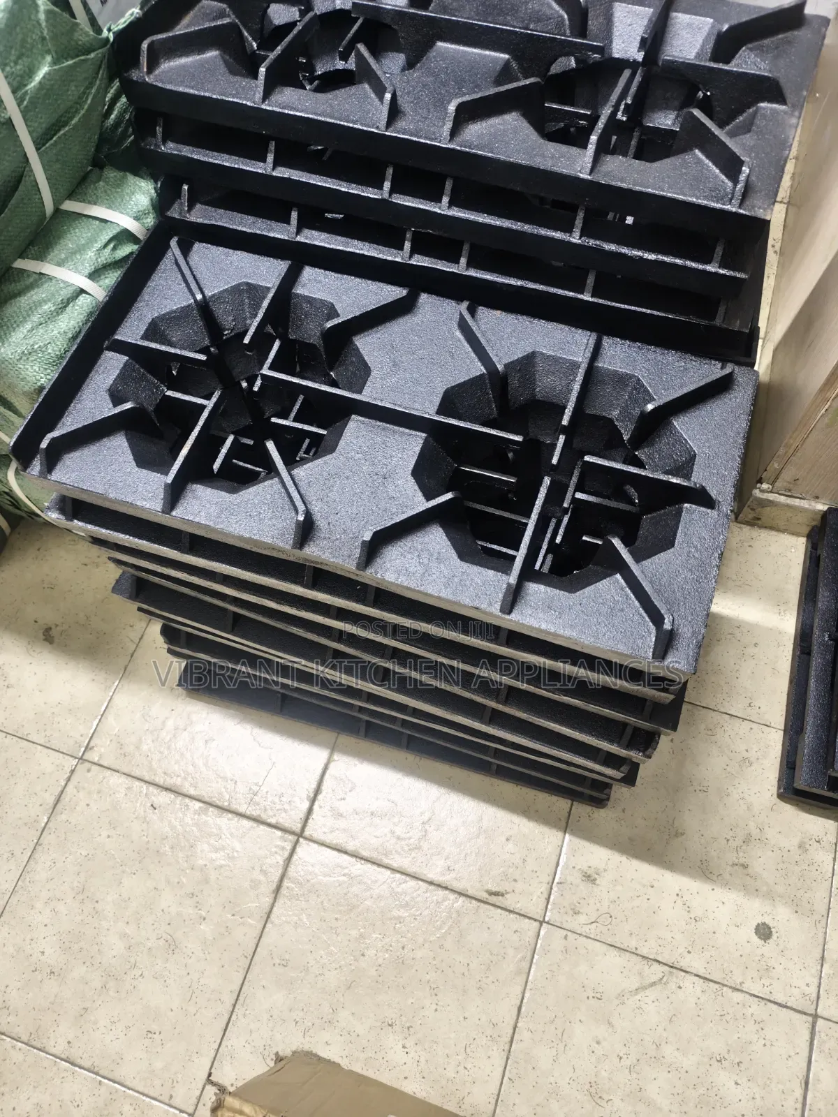 Double Cast Iron Pan Support Grill