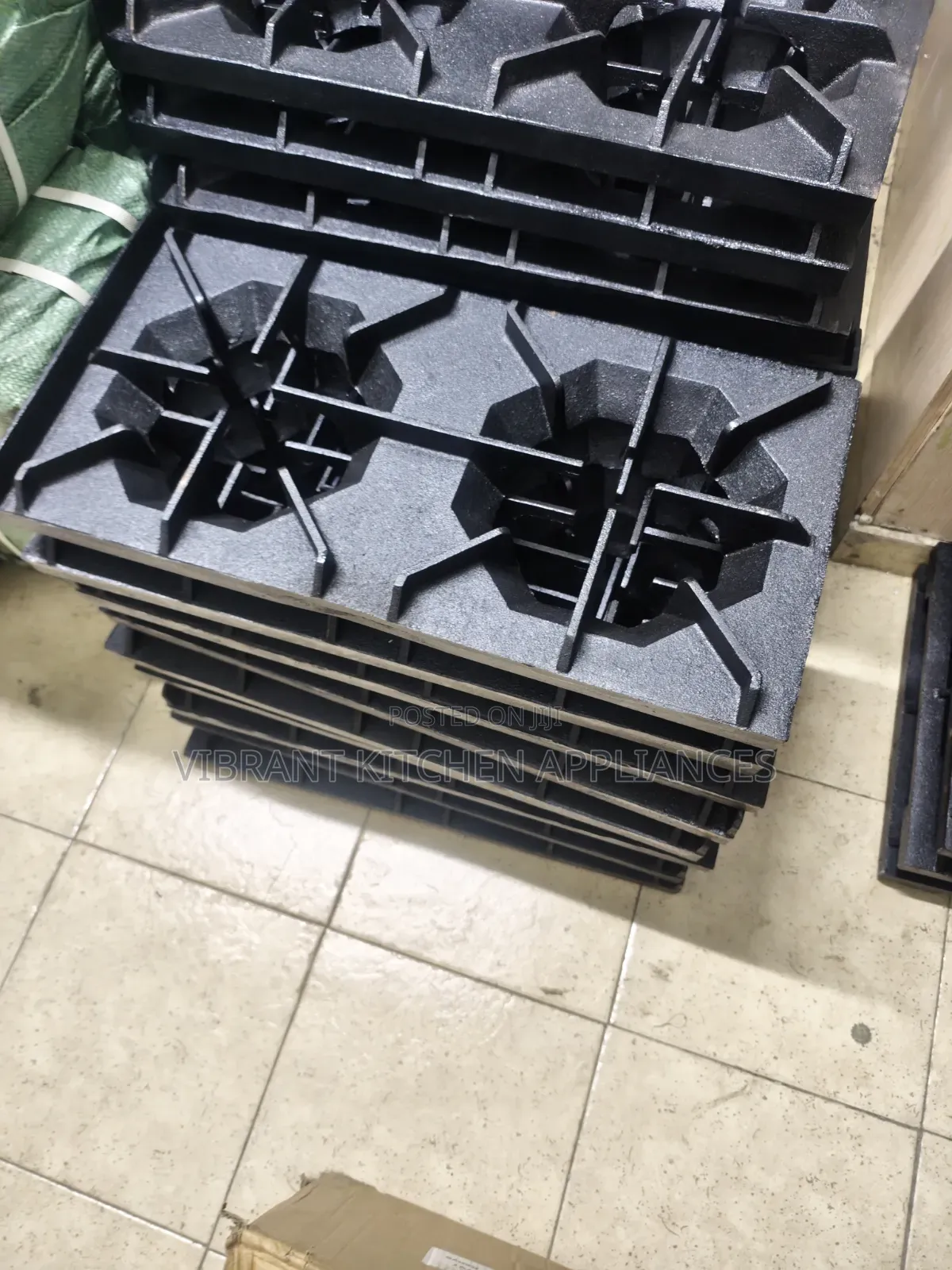 Double Cast Iron Pan Support Grill