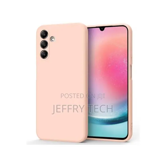 Soft Silicone Back Cover for Samsung Galaxy A15 5G - Pink, Anti-Finger