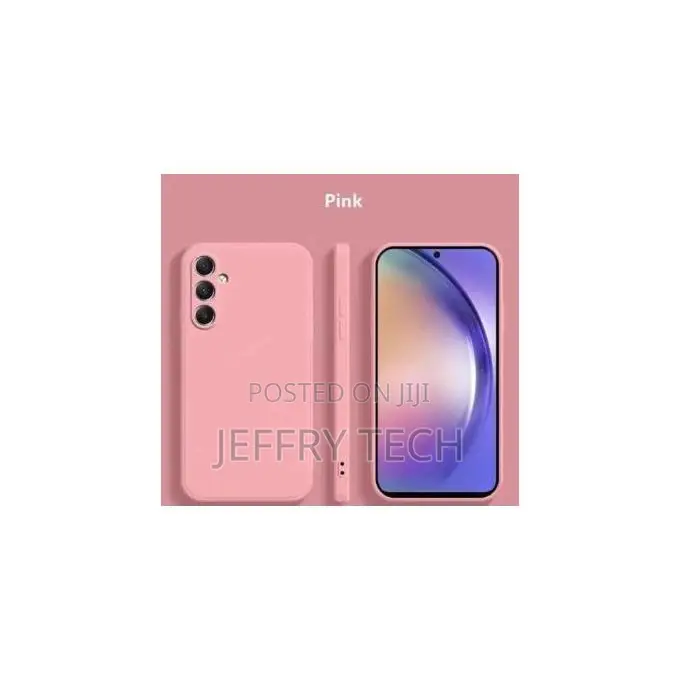 Soft Silicone Back Cover for Samsung Galaxy A15 5G - Pink, Anti-Finger