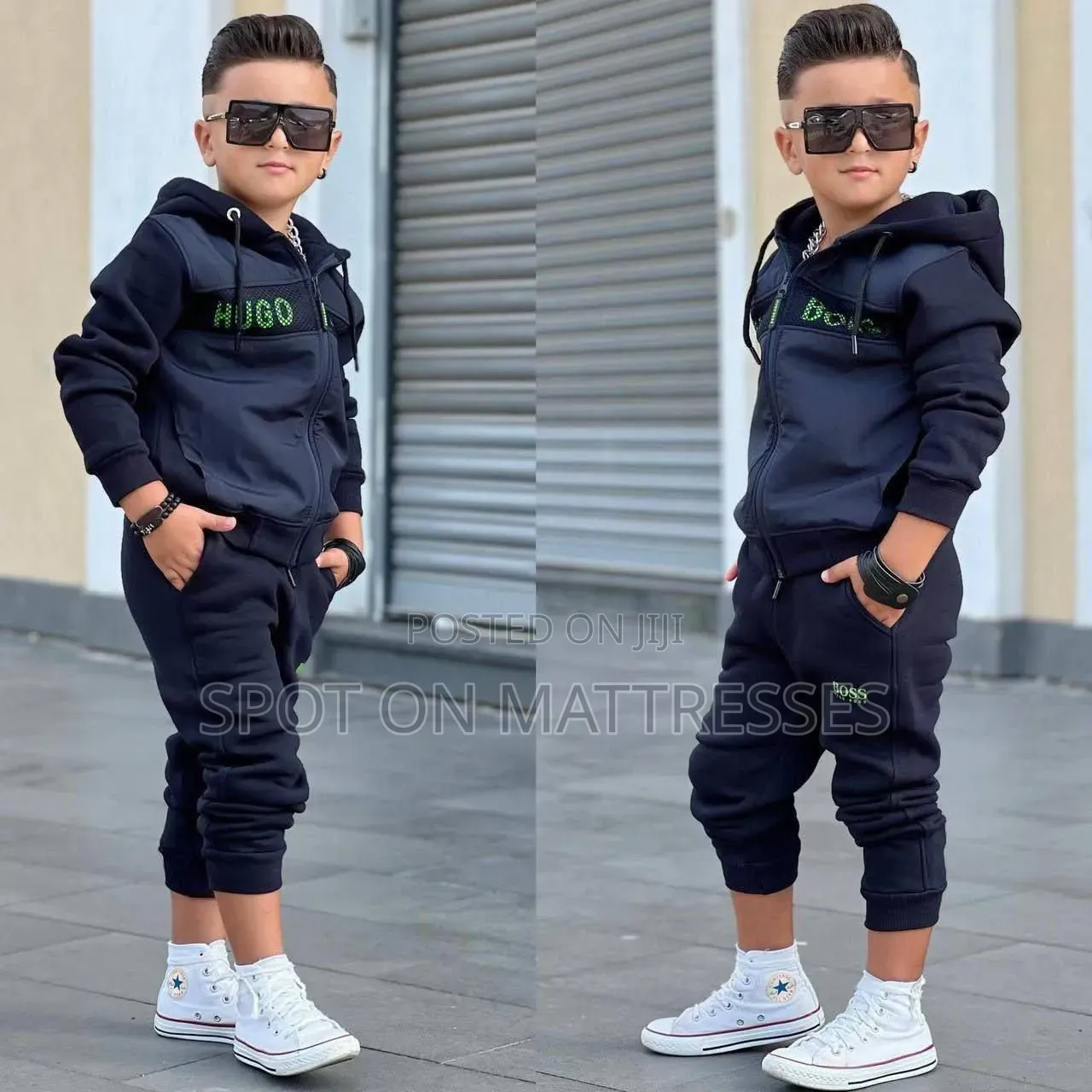 Hugo Boss Double Threaded Hoodie Sweatpant for Kids. Ages 1-15.