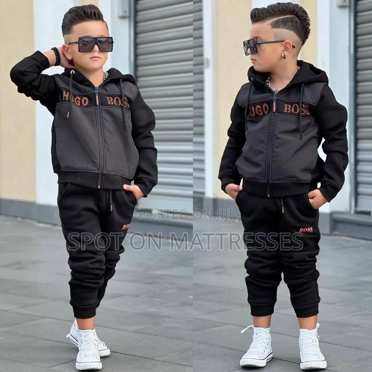 Hugo Boss Double Threaded Hoodie Sweatpant for Kids. Ages 1-15.