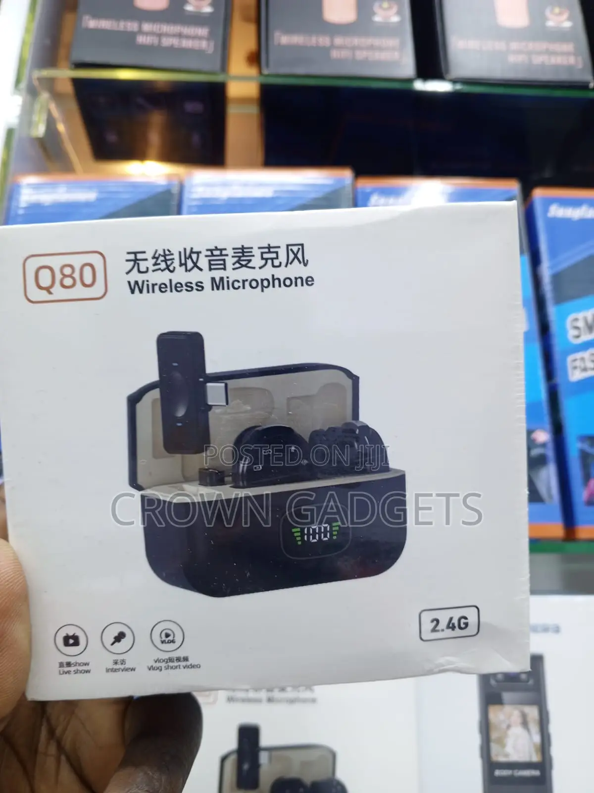 Q80 Dual Clip-on Wireless Microphone for TikTok YouTube