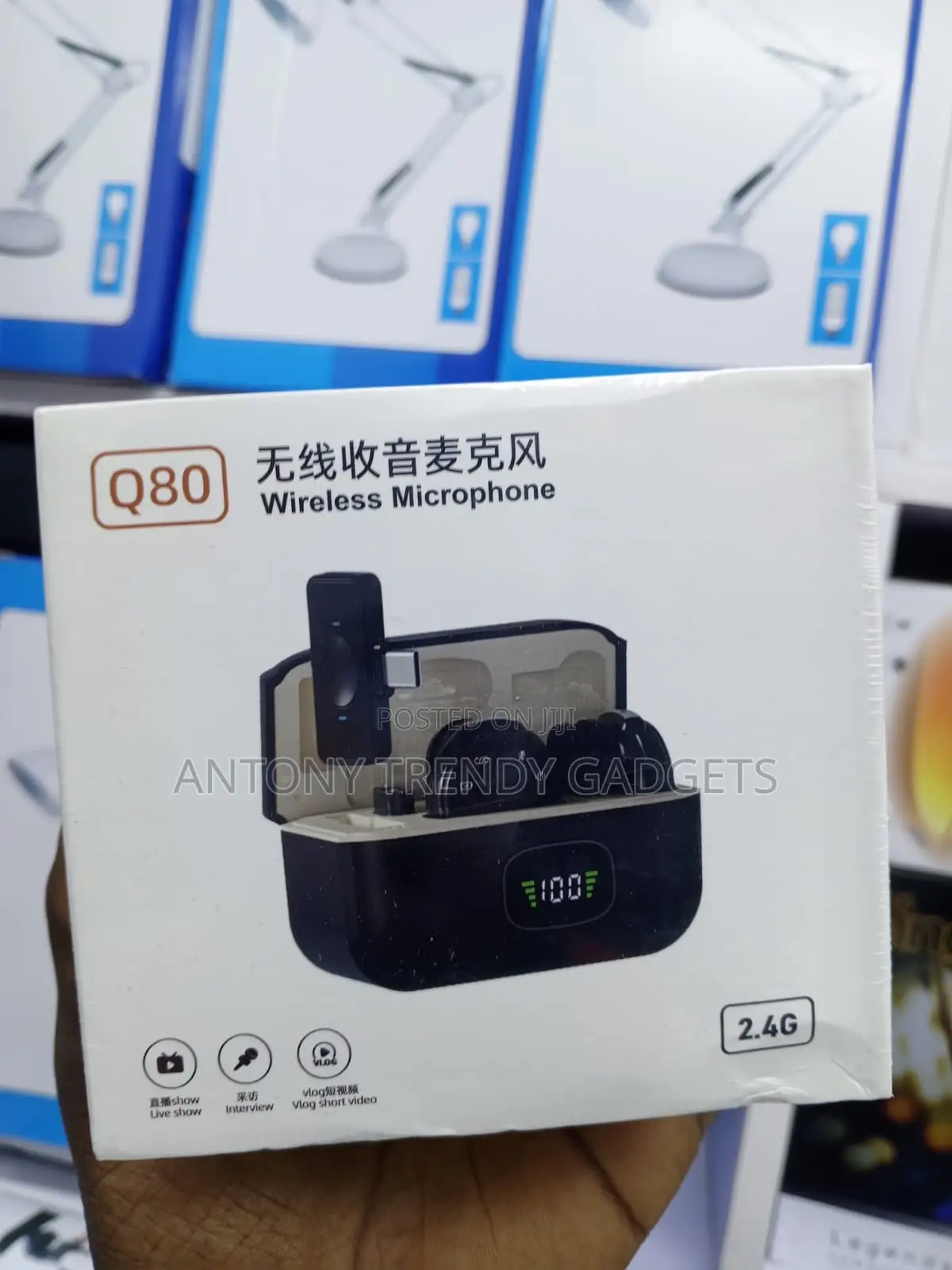 Q80 Dual Clip-on Lapel Microphone for Phone Video Recording