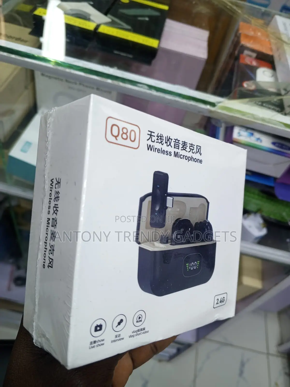 Q80 Wireless Lavalier Microphone With Smart Noise Reduction