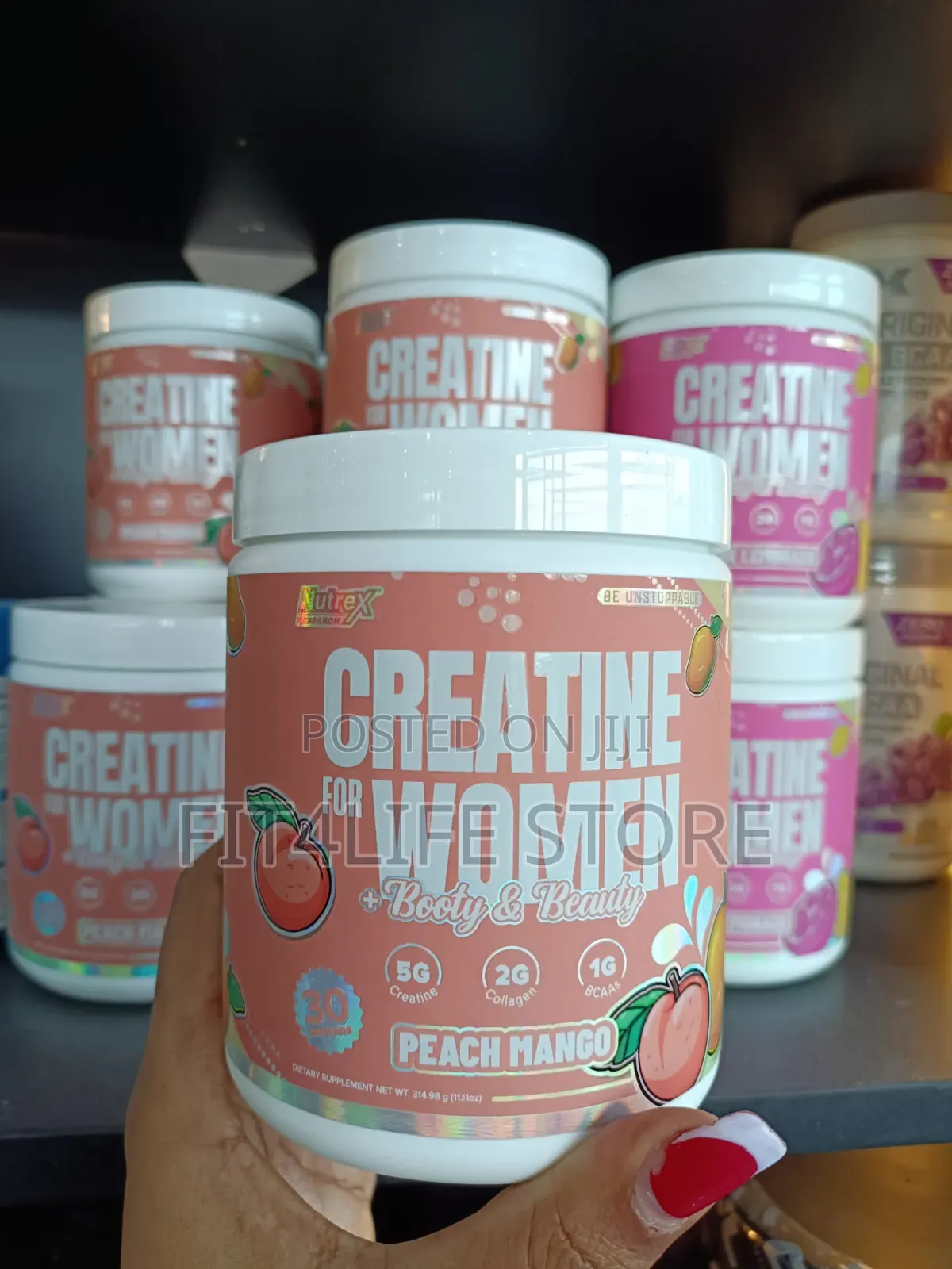 Nutrex Creatine for Women – 5g Creatine + Collagen + BCAAs