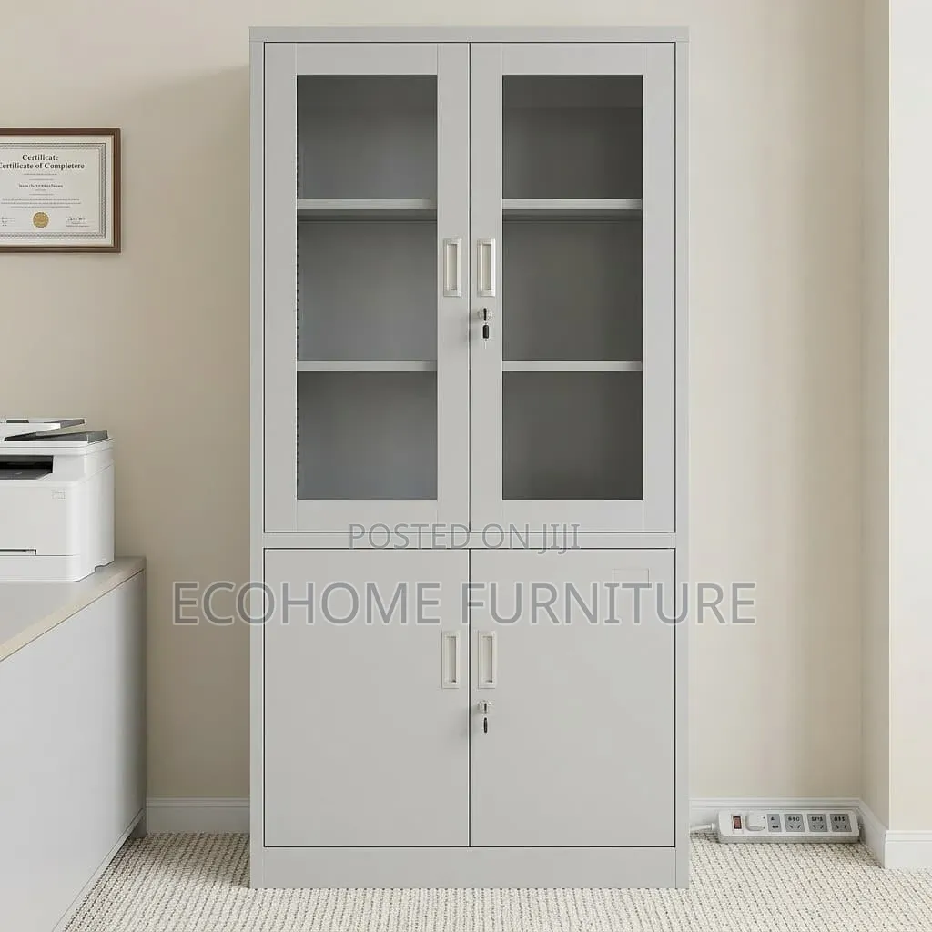 Office Cabinet – Glass Door Storage Display Cupboard