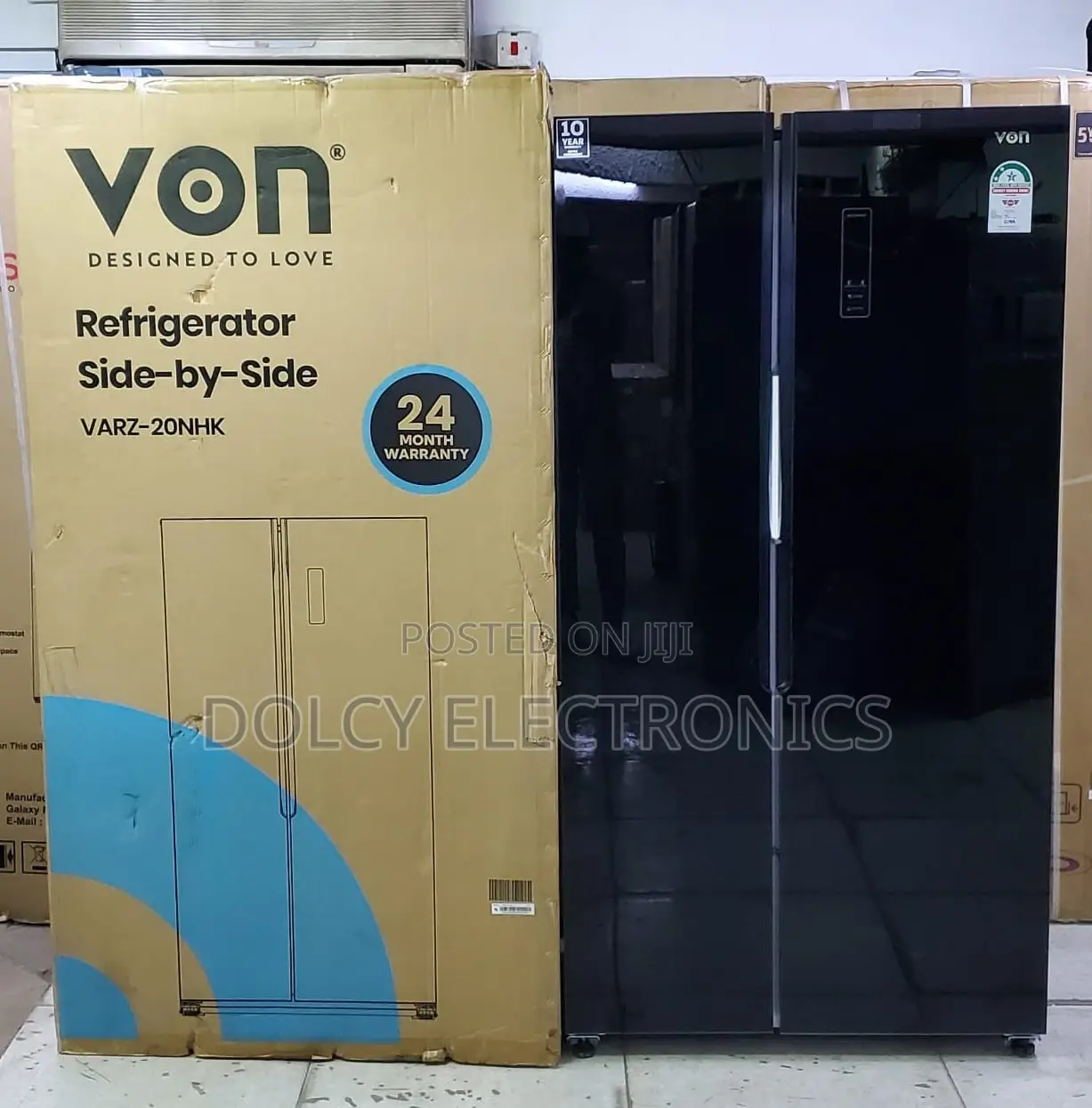Von 442 Litres Side by Side Refrigerator