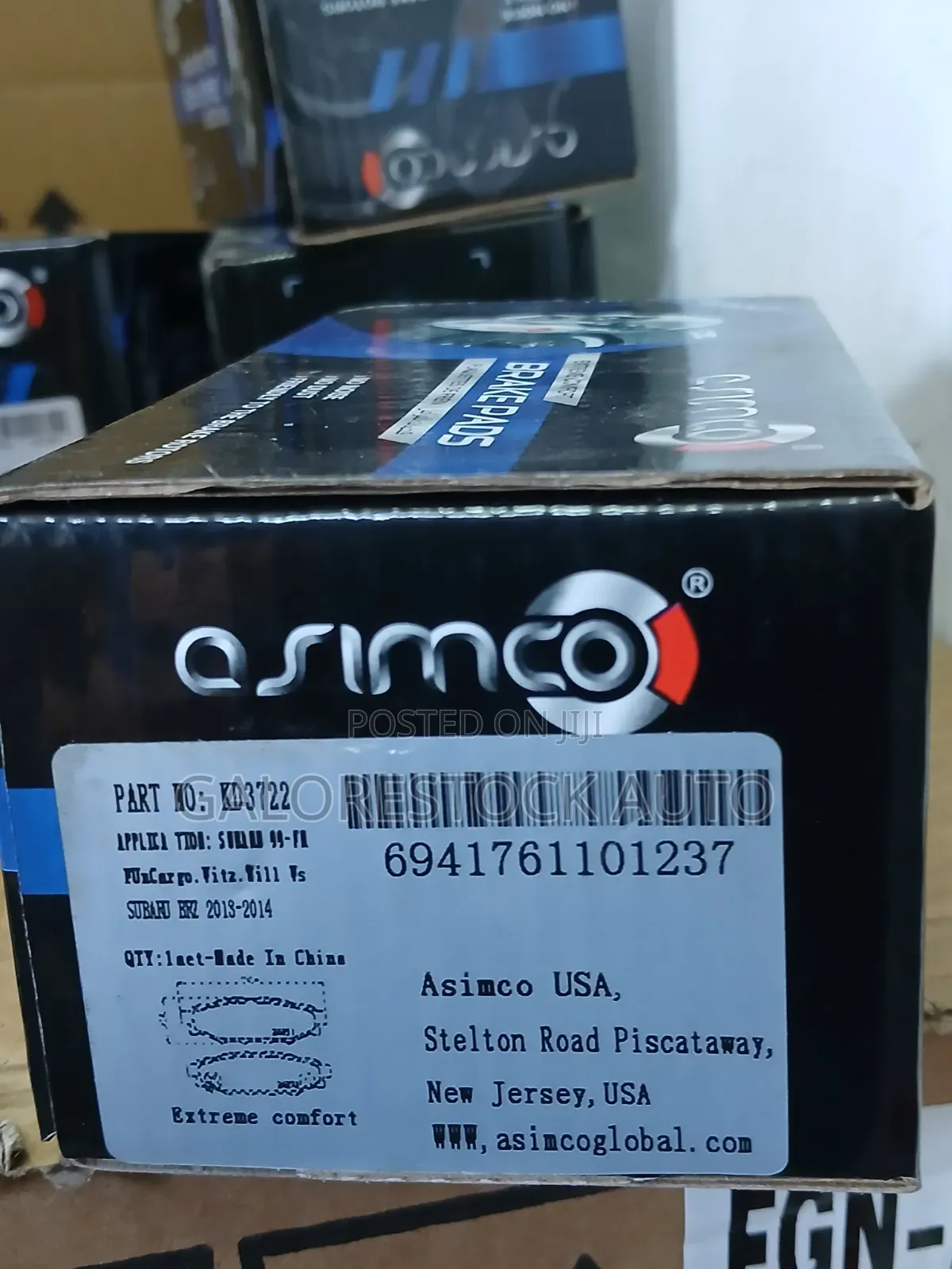 Asimco Kd3722 Subaru Legacy Forester ,Imprezza, Xv BRZ Rear Breakpads